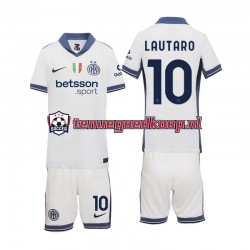 Uit Tenue van Inter Milan Lautaro 10 Kind 2-13 jaar 2024-25 Korte Mouw