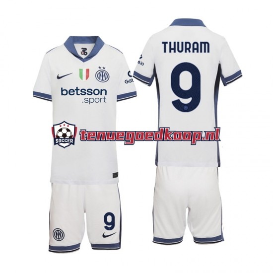 Uit Tenue van Inter Milan Marcus Thuram 9 Kind 2-13 jaar 2024-25 Korte Mouw