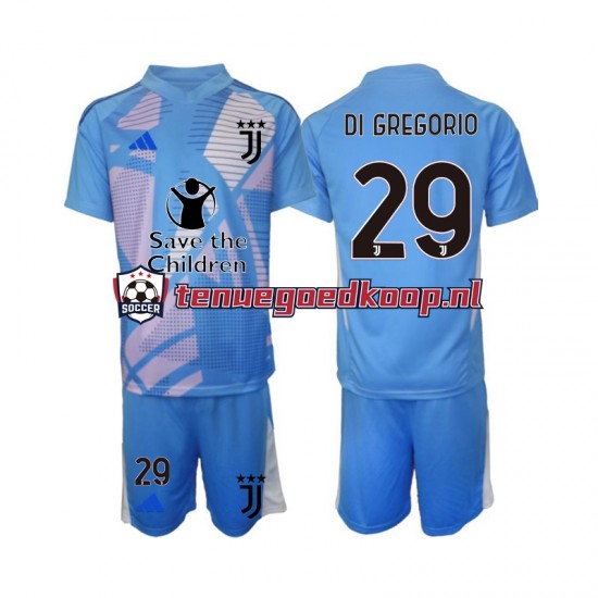 4de Tenue van Juventus Keepersshirt Michele Di Gregorio 29 Kind 2-13 jaar 2024-25 Korte Mouw