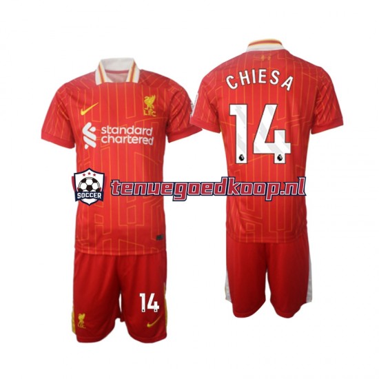 Thuis Tenue van Liverpool Chiesa 14 Kind 2-13 jaar 2024-25 Korte Mouw