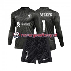 Thuis Tenue van Liverpool Keepersshirt Alisson Becker 1 Kind 2-13 jaar 2024-25 Lange Mouw