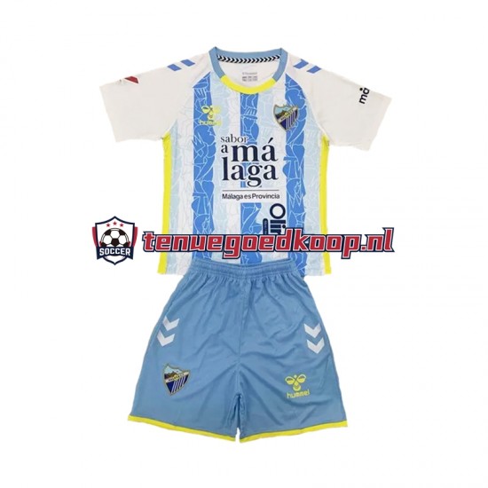 Thuis Tenue van Málaga CF Kind 2-13 jaar 2024-25 Korte Mouw