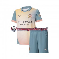 4de Tenue van Manchester City Kind 2-13 jaar 2024-25 Korte Mouw