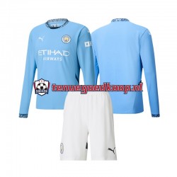 Thuis Tenue van Manchester City Kind 2-13 jaar 2024-25 Lange Mouw