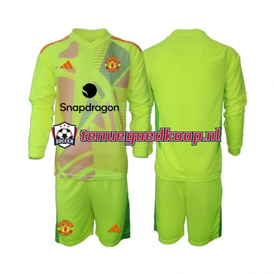 Uit Tenue van Manchester United Keepersshirt Kind 2-13 jaar 2024-25 Lange Mouw