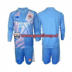 3de Tenue van Olympique Lyonnais Keepersshirt Kind 2-13 jaar 2024-25 Lange Mouw Blauw