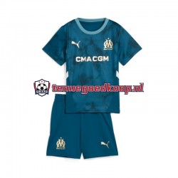 Uit Tenue van Olympique Marseille Kind 2-13 jaar 2024-25 Korte Mouw