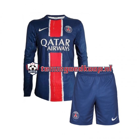 Thuis Tenue van Paris Saint-Germain Kind 2-13 jaar 2024-25 Lange Mouw