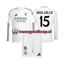 Thuis Tenue van Real Madrid Arda Guler 15 Kind 2-13 jaar 2024-25 Lange Mouw