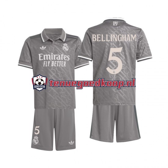 3de Tenue van Real Madrid Bellingham 5 Kind 2-13 jaar 2024-25 Korte Mouw