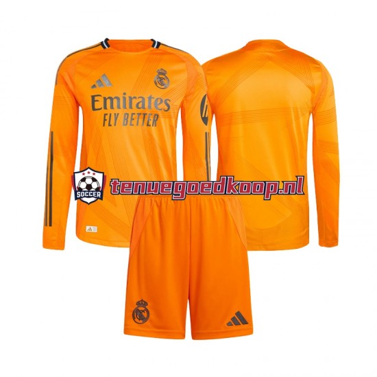 Uit Tenue van Real Madrid Kind 2-13 jaar 2024-25 Lange Mouw