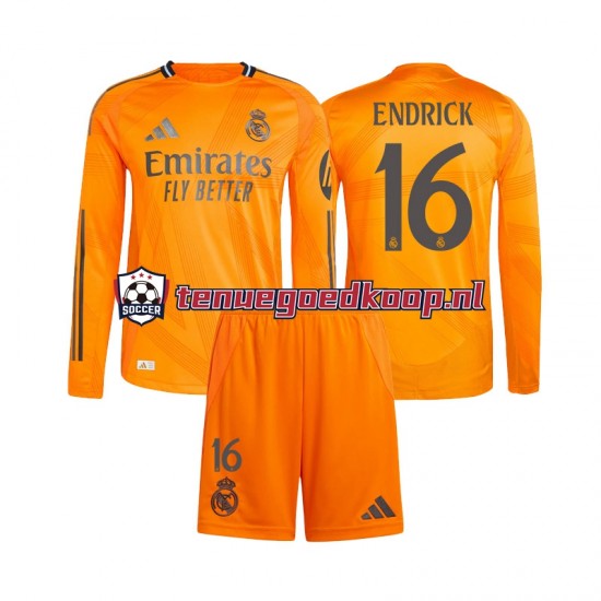 Uit Tenue van Real Madrid Endrick 16 Kind 2-13 jaar 2024-25 Lange Mouw