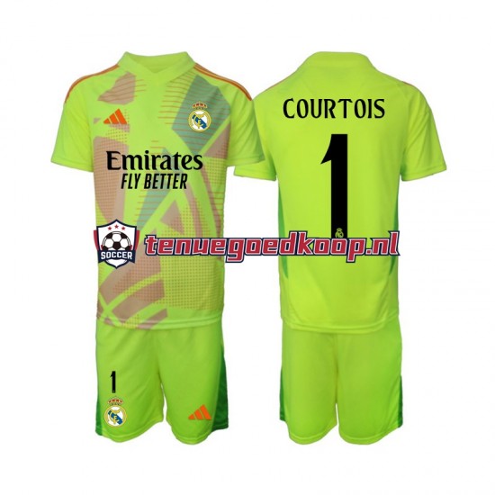 4de Tenue van Real Madrid Keepersshirt COURTOIS 1 Kind 2-13 jaar 2024-25 Korte Mouw