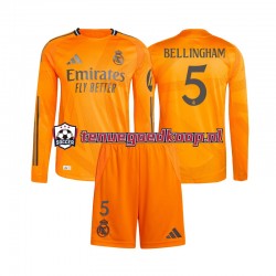 Uit Tenue van Real Madrid Jude Bellingham 5 Kind 2-13 jaar 2024-25 Lange Mouw