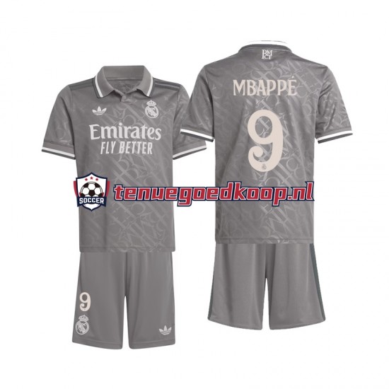 3de Tenue van Real Madrid Kylian Mbappe 9 Kind 2-13 jaar 2024-25 Korte Mouw