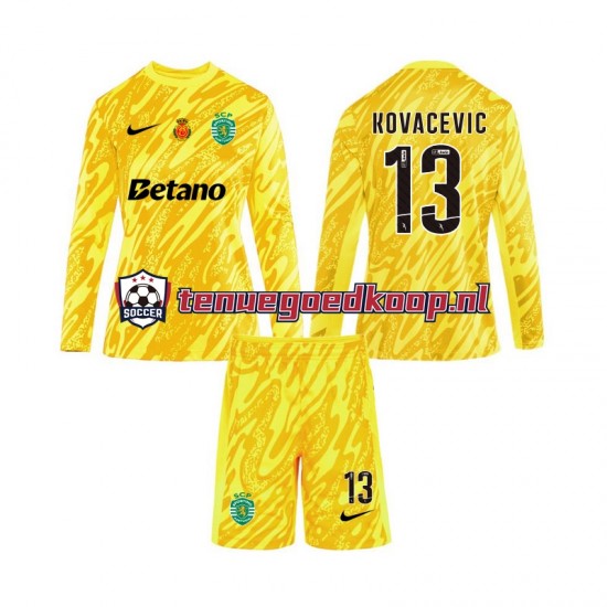 3de Tenue van Sporting CP Keepersshirt Kovacevic 13 Kind 2-13 jaar 2024-25 Lange Mouw