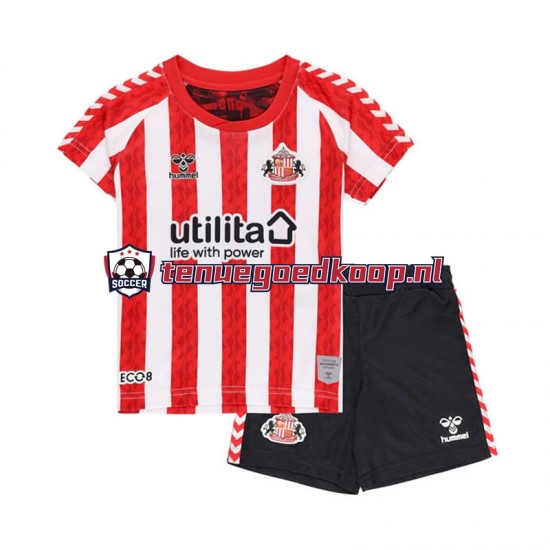 Thuis Tenue van Sunderland Kind 2-13 jaar 2024-25 Korte Mouw